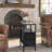 Set of 2 Black Narrow End Tables with Drawers and Open Shelf, Modern Industrial Nightstands with Storage for Bedroom, Sofa Side or Small Spaces-1257649589-1313099166