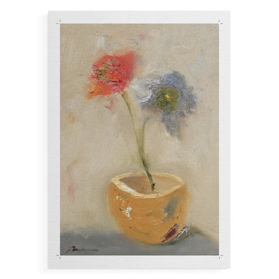 Fleurs de tasse à thé - impression sur toile seulement - non encadrée