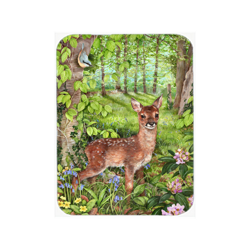 Caroline's Treasures European Roe Deer Glass Cutting Board