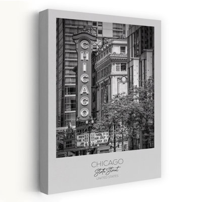 «In Focus Chicago State Street», art contemporain abstrait, art mural de la ville