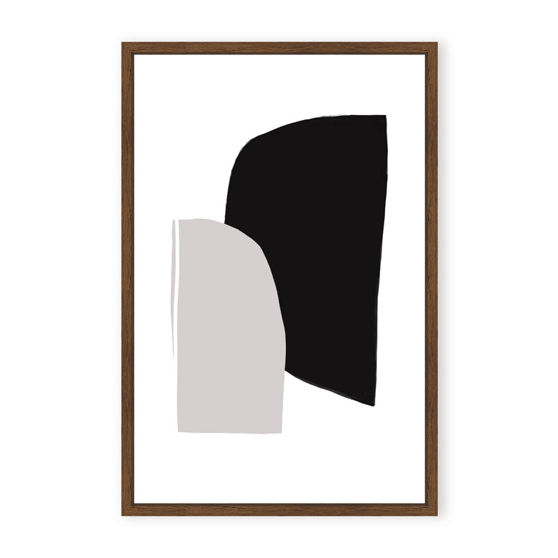 Abstractions No 5 Print by Anastasia Sawall, 36" H x 24" W x 1.125" D, Beige, Framed Matted Print