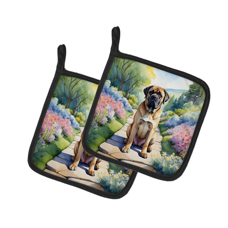 Caroline's Treasures Floral Polyester Potholder Set