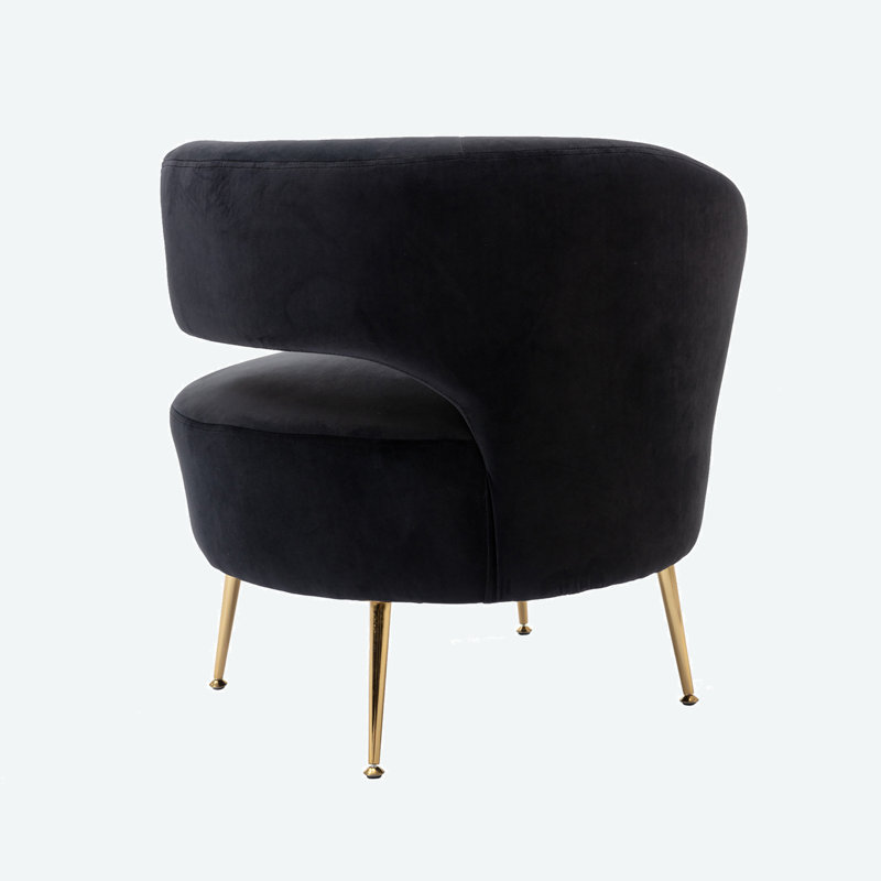 Fauteuil baquet doré, Mélange de polyester noir