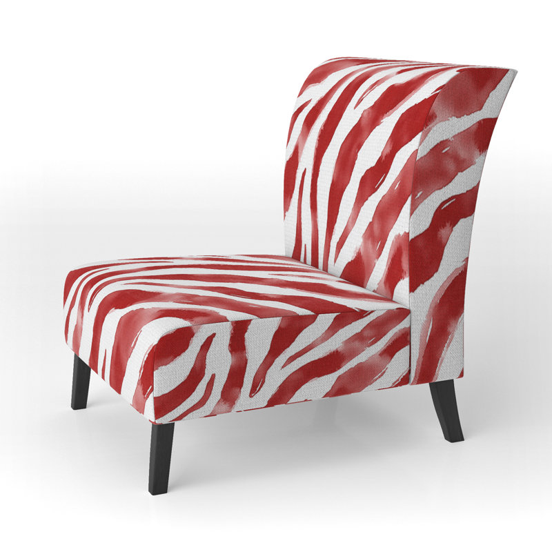 Fauteuil de chambre Zebra, Rouge / Blanc