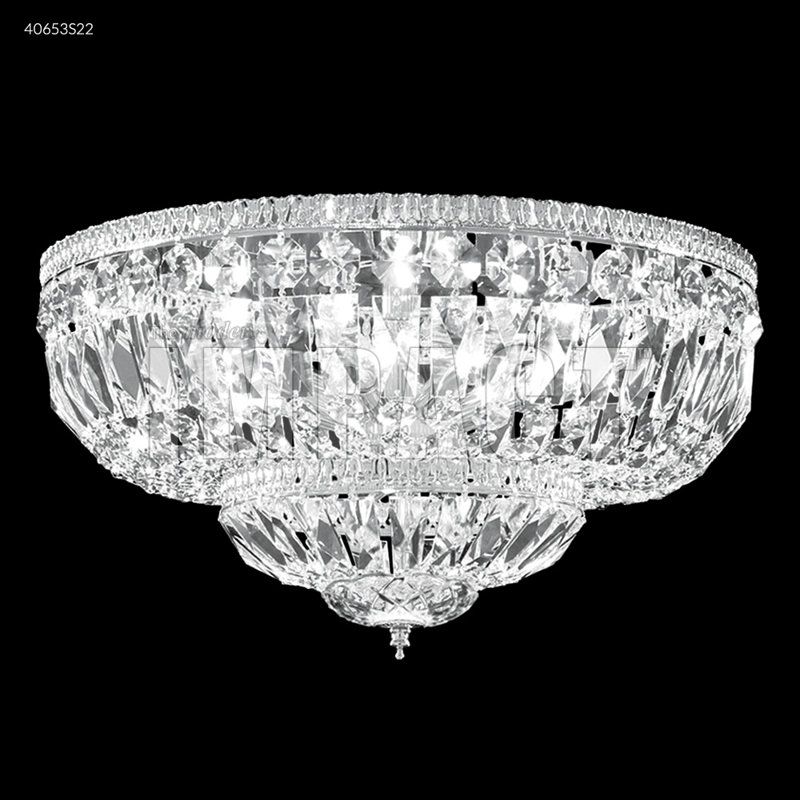 Flush Mount 8 - Light Flush Mount, 11" H x 18" W x 18" D, Silver