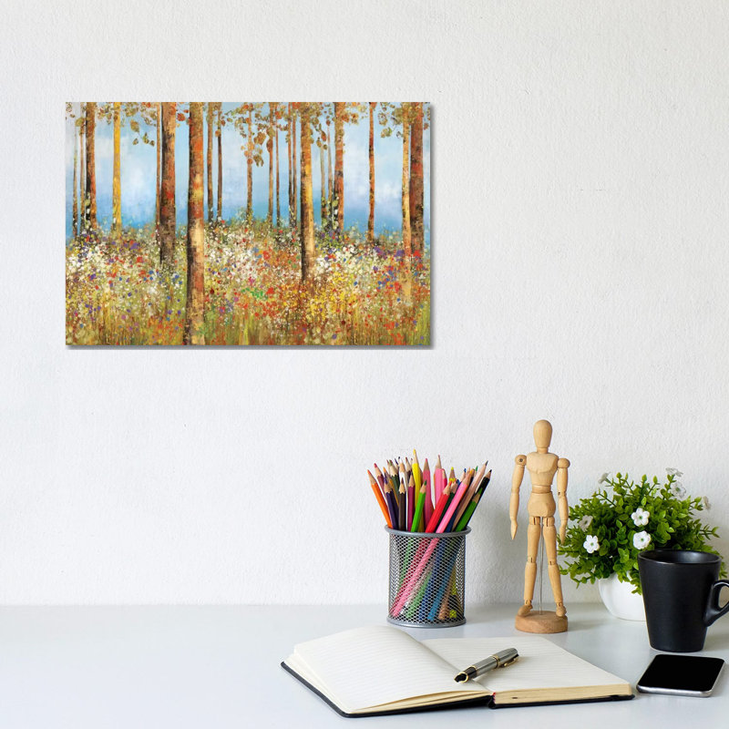 Field Of Flowers by PI Studio - Wrapped Canvas Painting, 20.32 cm H x 30.48 cm W