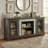 58" Modern Tv Stand With Faux Stone For 65 Tvs, Entertainment Center With 2-Door Storage, Tv Media For Living Room - Grey-532877922