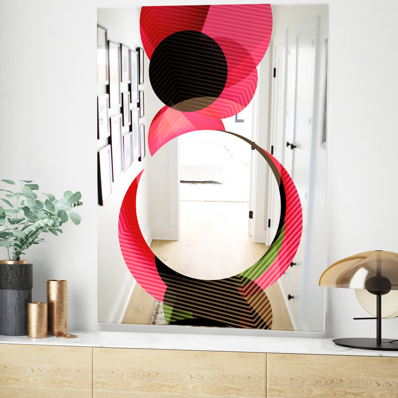 Miroir d'appoint circulaire sans cadre Mid-Century Lacuna 13, H 39,4 po x l 29,5 po
