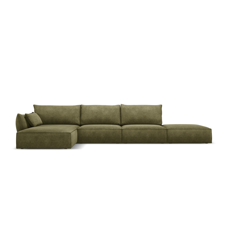 Lener 5 Seater Corner Sofa , Green