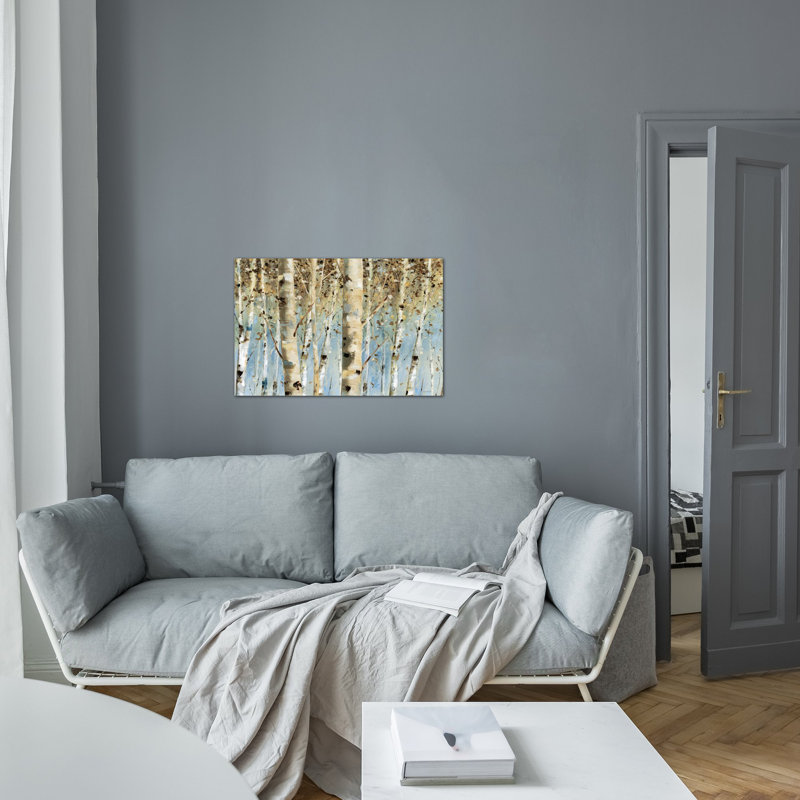 «White Forest I» par Lisa Audit, peinture sur toile, H 18 po x l 26 po x P 1,5 po