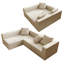 Canapé modulaire en L avec assise profonde, repose-pieds mobile et sans assemblage requis pour un confort ultime-80047745
