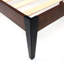Structure de lit double Nesto avec tête de lit géométrique et pieds en métal noir mat, structure de lit plateforme en bois massif de première qualité, support à lattes de bois, aucun sommier nécessaire-338901792-338901795