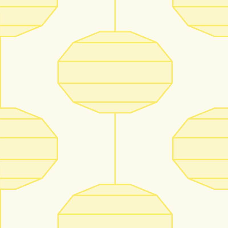 Paper Lanterns 10' L x 24" W Peel and Stick Wallpaper Roll, Sunlight
