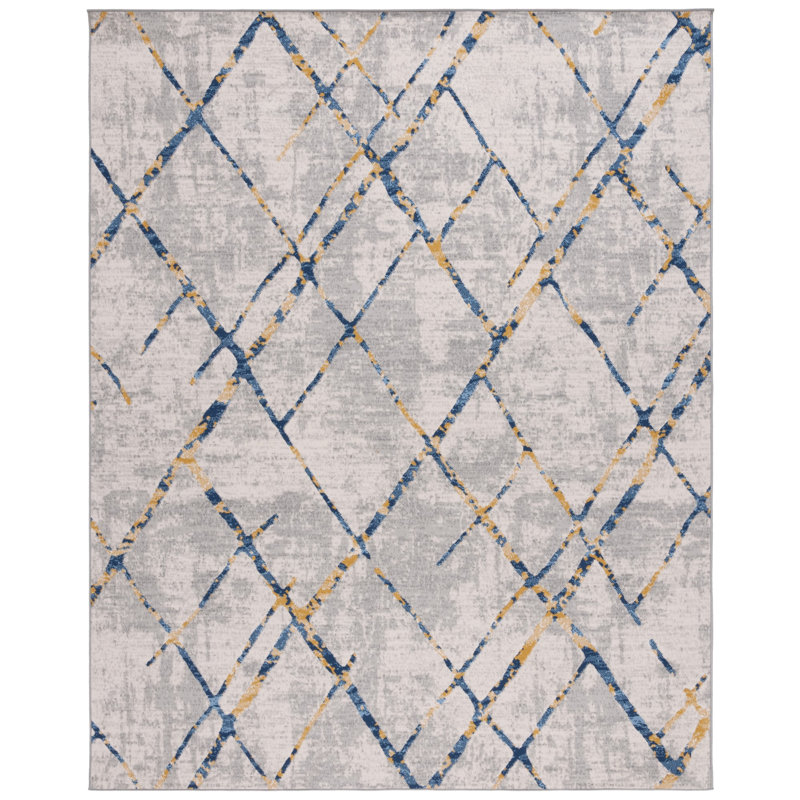 Aishya Performance Geometric Rug, Rectangle 8' x 10'
