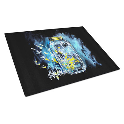 Lightning Bugs Glass Cutting Board