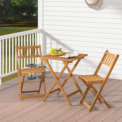 Ensemble de bistro 3 pièces avec ensemble de 2 chaises pour la piscine et la terrasse