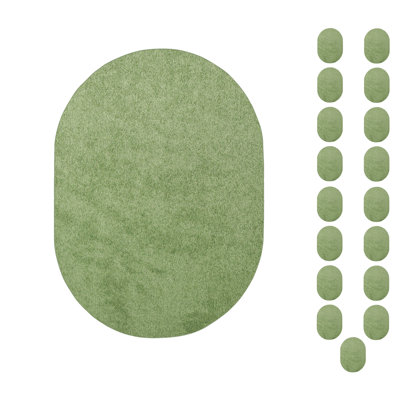 Ensemble de 20 tapis de couleur unie en peluche et moderne pour animaux de compagnie Lagunday Furnish My Place, vert lime, résistant aux taches et à la décoloration