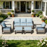 Brayson 5-Piece All-Weather Wicker Patio Furniture Set with Cushions - Outdoor Sofa Seating Group