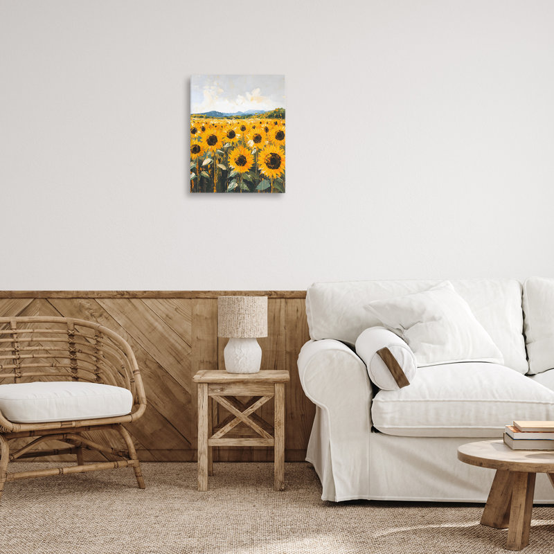 Endless Sunflowers Meadow Canvas, design par Creative Studio, H 20 po x l 16 po