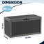 Boîte de rangement verrouillable résistante à l'eau 48 gallons l 48,06 po (noir)-123058106