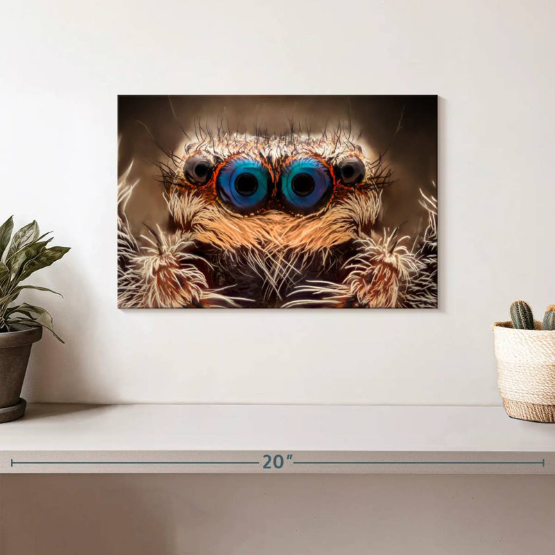 Blue Spider Eyes, 8" H x 12" W