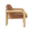 Olympia 30" Upholstered Wooden Leather Accent Arm Chair -114201759
