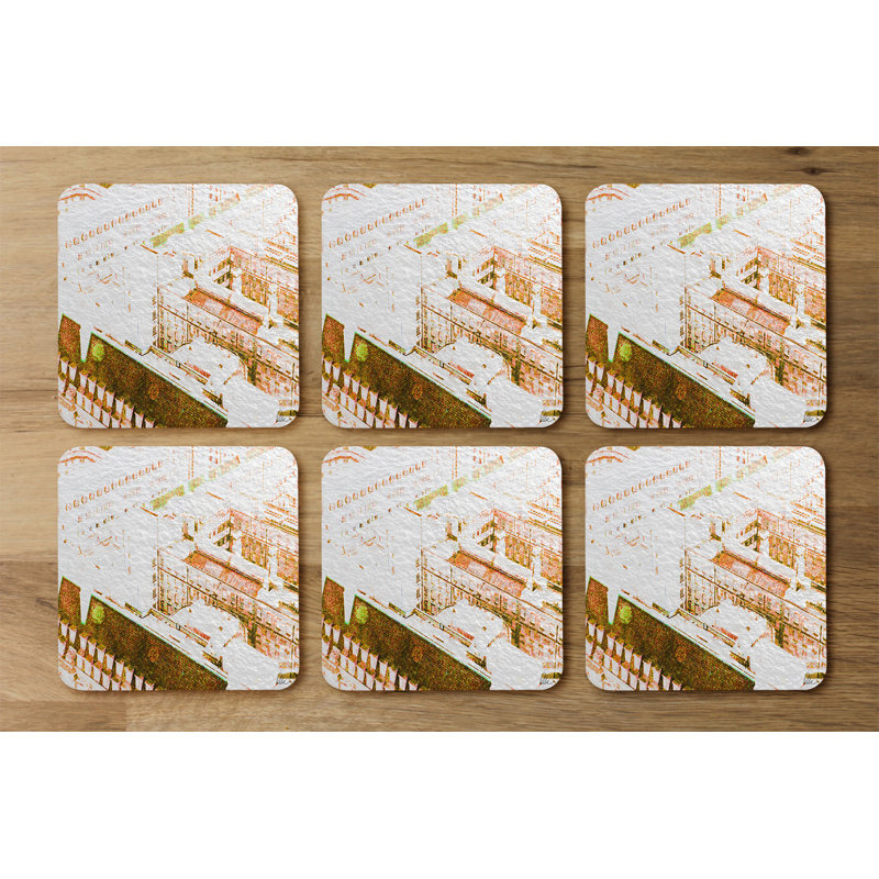 Square 6 Piece Coaster Set