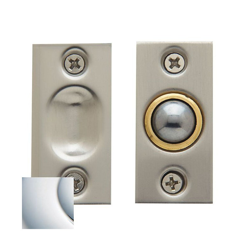 Adjustable Ball Catch for Jamb, Polished Chrome