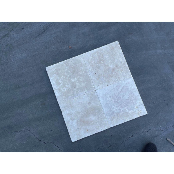 12" x 12" Travertine Stone Look Wall & Floor Tile