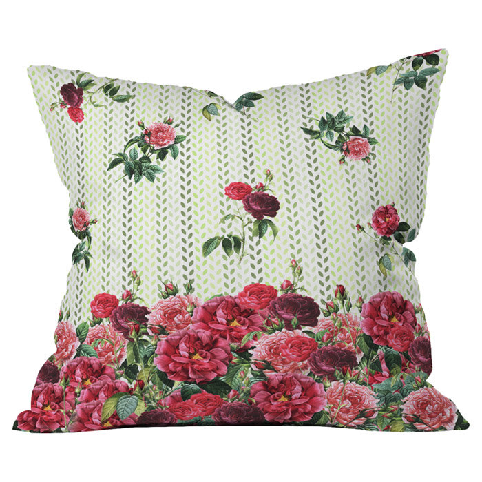 Coussin décoratif d’extérieur rose bellevintage
