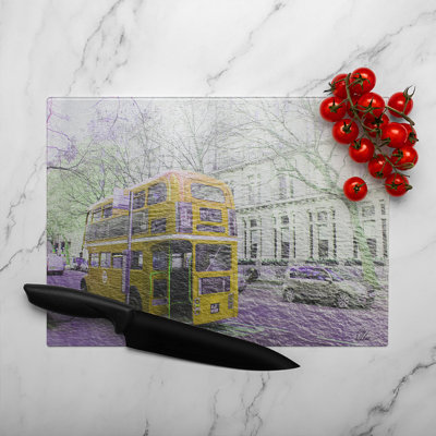 London Bus Rear Glass Chopping Board