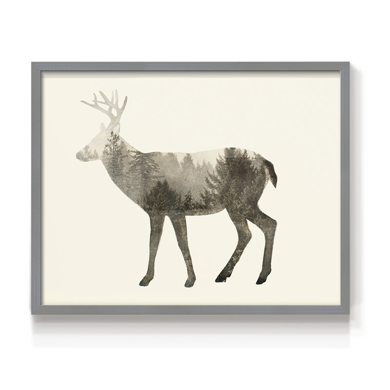 The Wilderness IV -Framed Print - Restickable, H 8 po x l 10 po, Gris