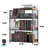 4-Tier Large Record Player Stand With Adjustable Dividers, Vinyl Storage For 450 Albums