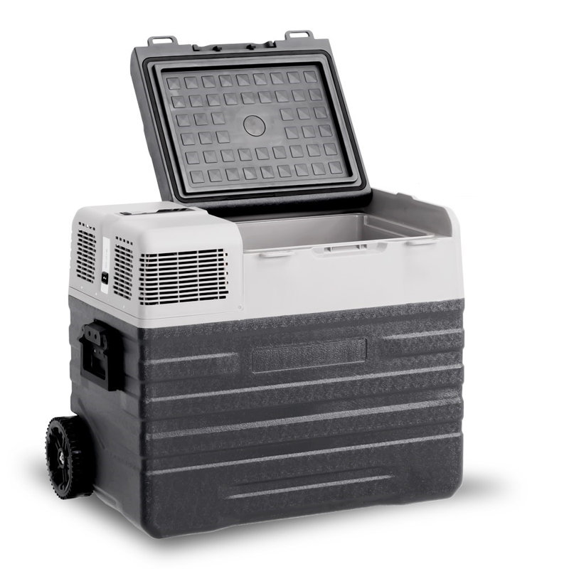Gray Electric Portable Cooler with Wheels, 42 Quarts