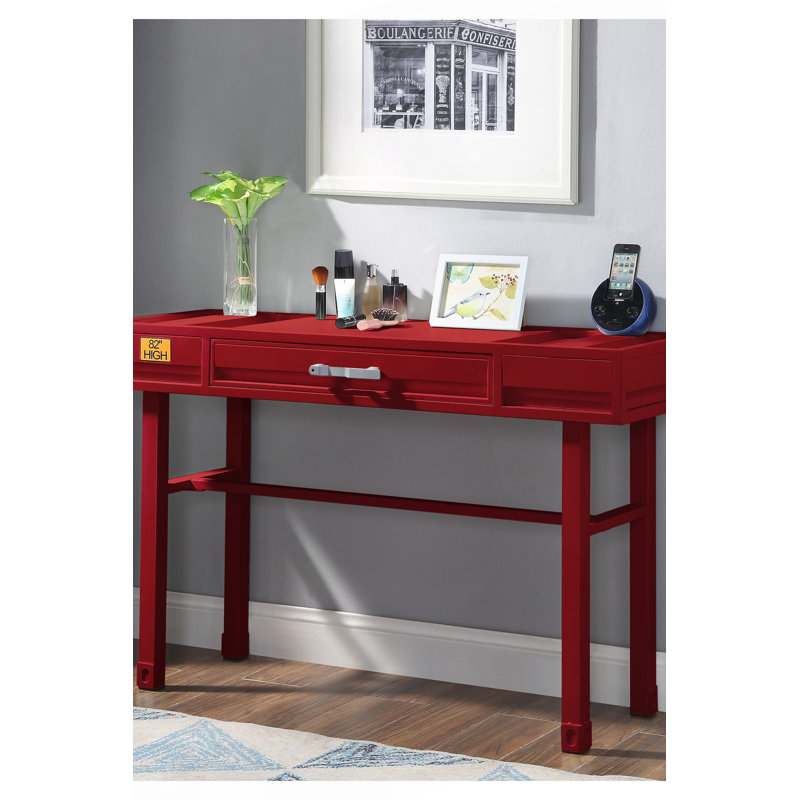 Red Vanity Desk With 1 Drawer