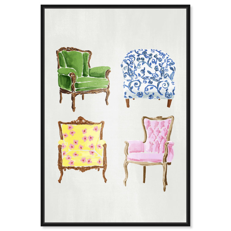 Four Thrones, reproduction d'art sur toile par Art Remedy, H 16 po x l 11 po, Cadre noir