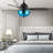 42"W Valencia LED Indoor Hand-Cut Glass Ceiling Fan With Remote Control-1934647395