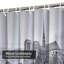 Magnifique rideau de douche gris avec 12 crochets Paris River-129035698