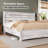  Tryston Farmhouse King Bed Frame with 49.2" Barn Door Headboard, White-506678666-506678664