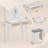 Iesa Boho Natural Rattan Vanity with LED Mirror and Stool-1785955246