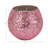 4" Glass Crackled Candle - Contemporary Glam 11oz Pink Santal Vanilla Scented Decorative Candle - Trendy Home Decor - Easy Candle Gift Idea.