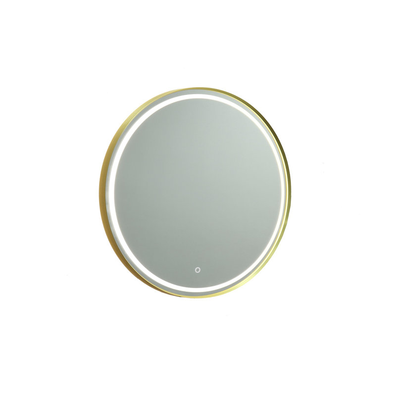 Renz - Miroir rond - Laiton brossé