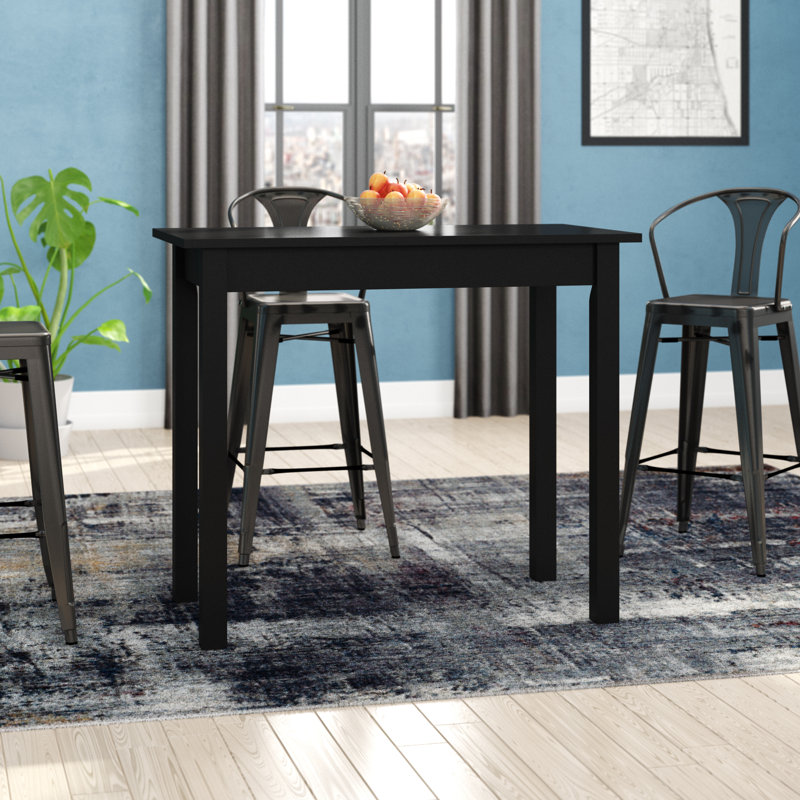 Table de bar 22 po x 42 po x 36 po Traditional Black, Noir