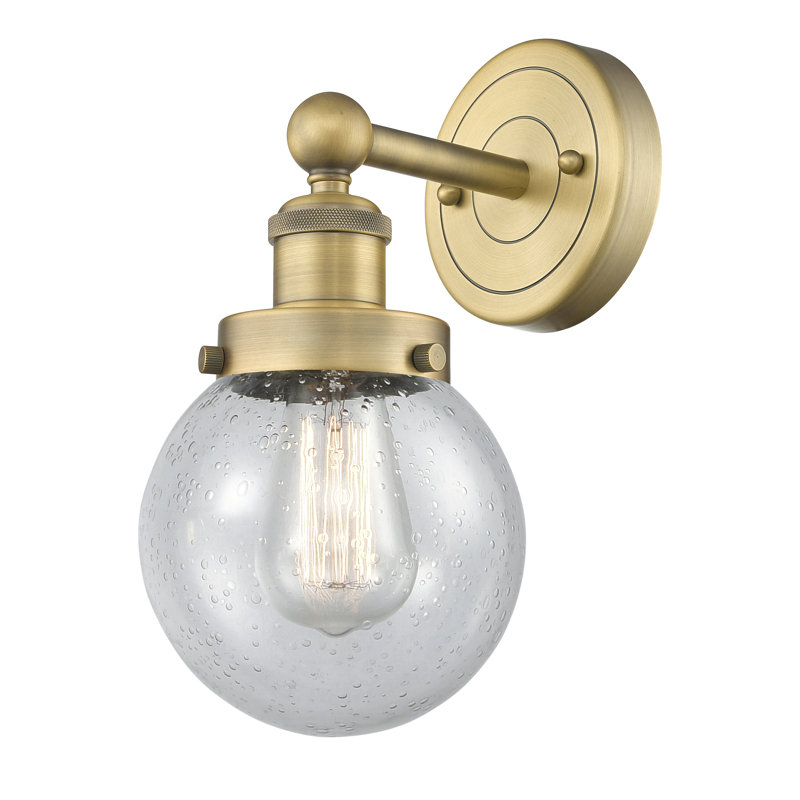 Chickamauga Armed Sconce, Seedy, Brushed Brass