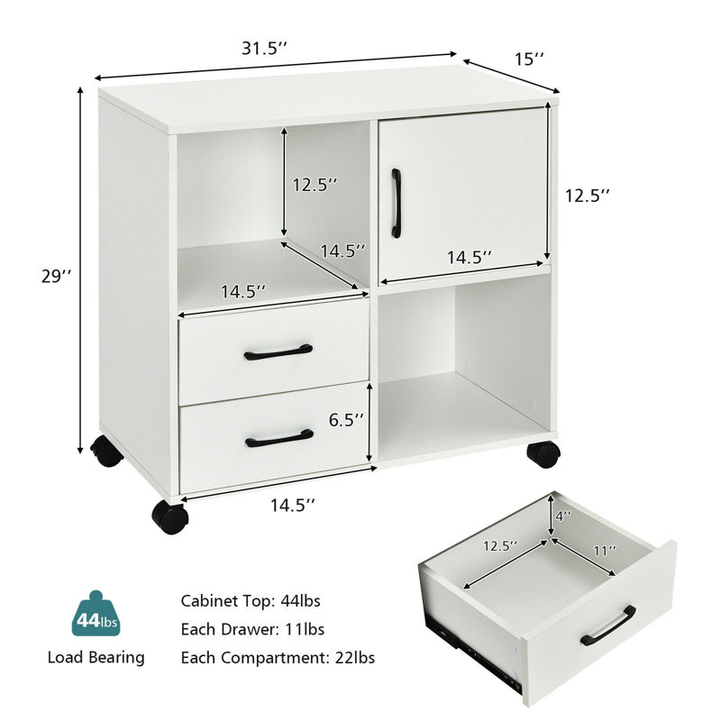 31.5'' Wide Storage Cabinet, White