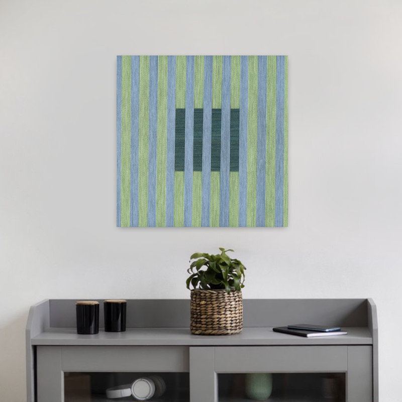 Art contemporain abstrait géométrique, H 18 po x l 18 po