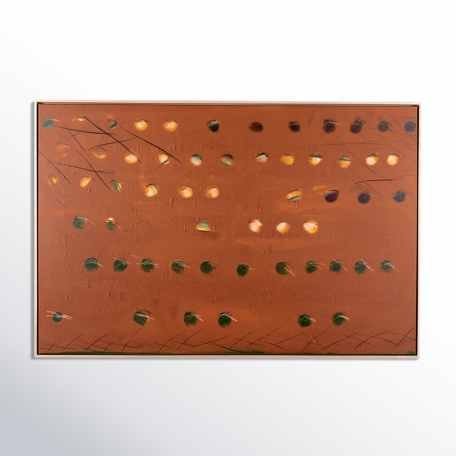 X Spot Rust by Jamie Beckwith, 32" H x 48" W x 2" D