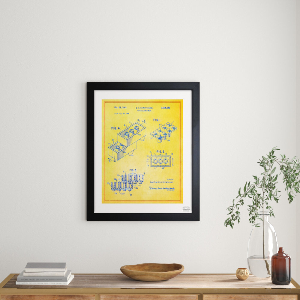 'Lego Toy Building Brick' Framed Graphic Art