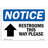 OSHA Notice - Restrooms This Way Please [Up Arrow] Sign With Symbol | Heavy Duty
