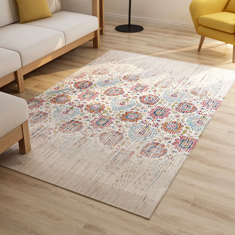 Ikat Indoor Rug, Rectangle 5' x 8'